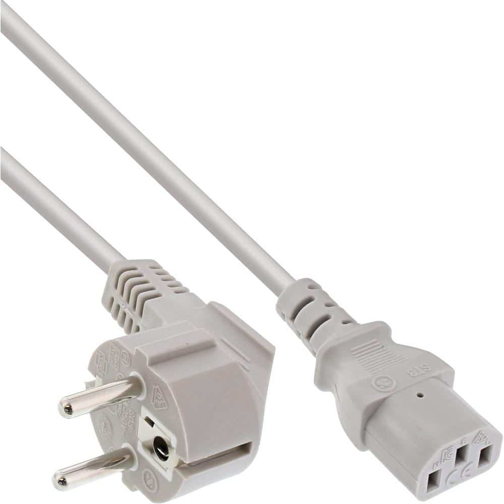 カラー電源ケーブル、保護コンタクトはIECプラグC13に傾斜しています。