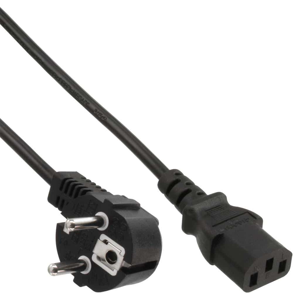 カラー電源ケーブル、保護コンタクトはIECプラグC13に傾斜しています。