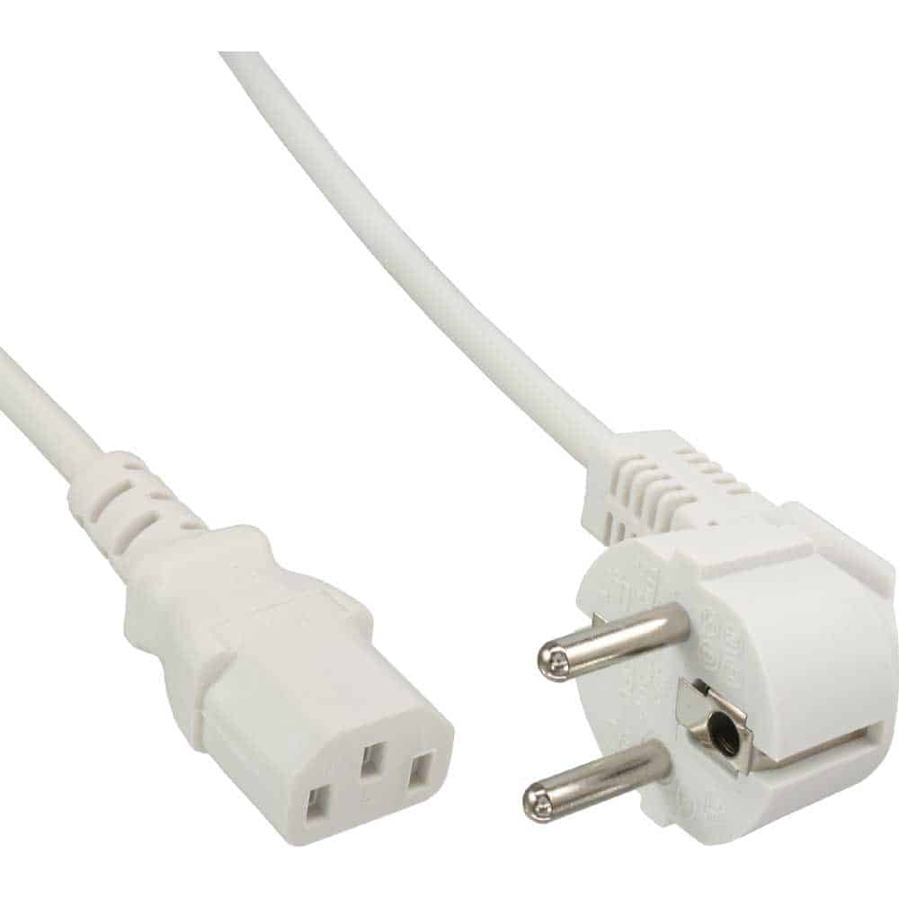 カラー電源ケーブル、保護コンタクトはIECプラグC13に傾斜しています。