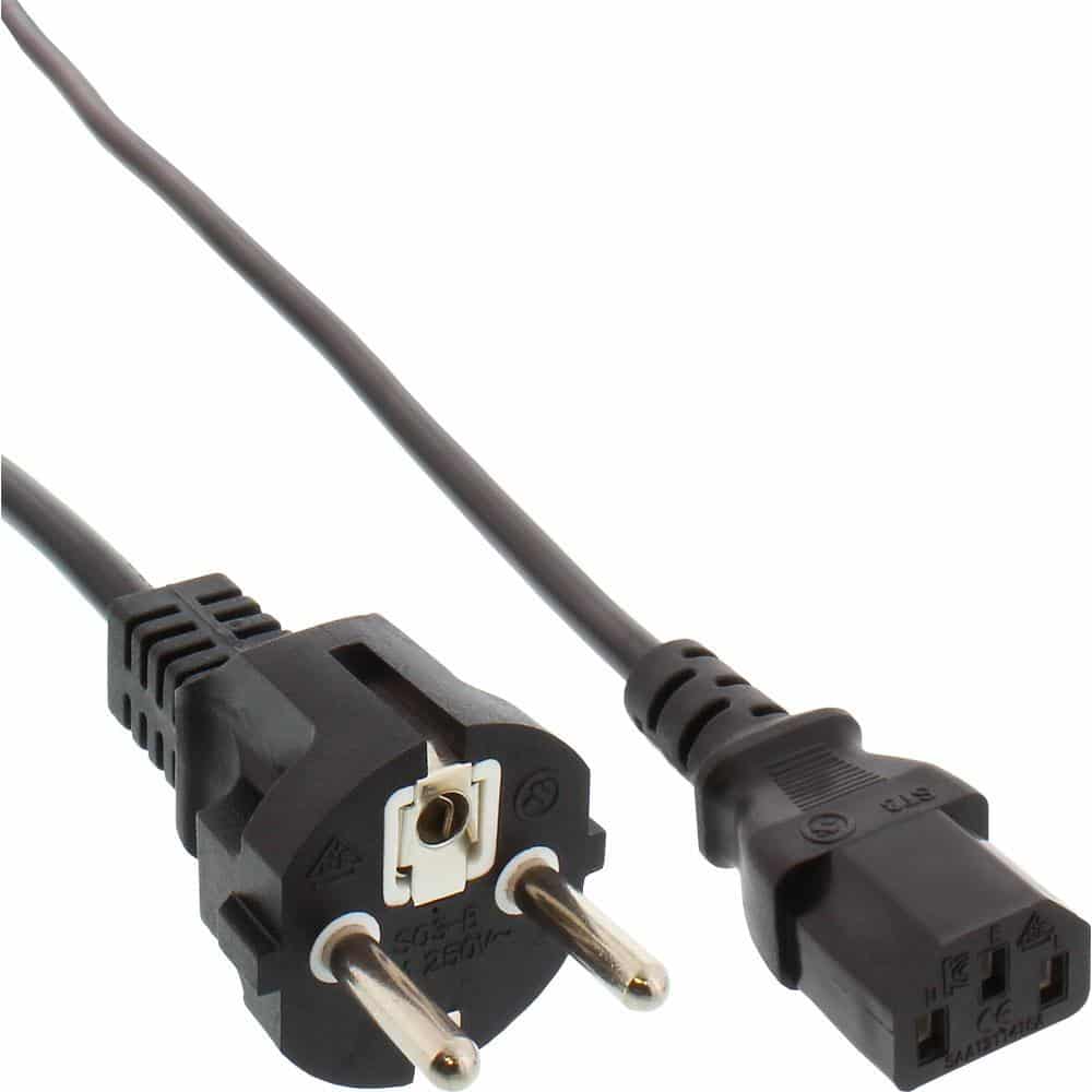 カラー電源ケーブル、IECプラグC13に直接接続する保護コンタクト
